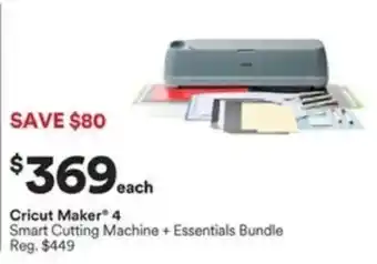 Michaels Cricut Maker 4 Smart Cutting Machine + Essentials Bundle offer