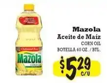 La Michoacana Mazola corn oil offer