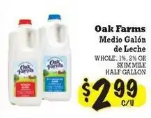 La Michoacana Oak Farms Medio Galón de Leche offer
