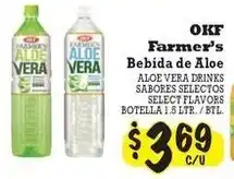 La Michoacana Okf farmer's aloe vera drinks offer