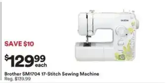 Michaels Brother SM1704 17-Stitch Sewing Machine offer