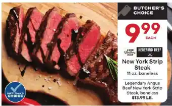 Butcher's Choice Hereford Beef New York Strip Steak