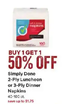 Coborn's Simply Done napkins offer