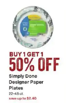 Coborn's Simply Done Designer Paper Plates offer