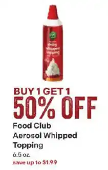 Coborn's Food Club Aerosol Whipped Topping offer