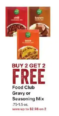 Coborn's Food Club Gravy or Seasoning Mix offer