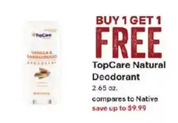 Coborn's TopCare Natural Deodorant offer