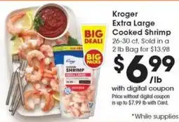 Metro Market Kroger extra large cooked shrimp offer