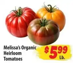 Food Giant Melissa's Organic Heirloom Tomatoes offer