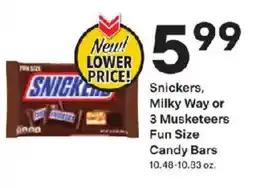 Coborn's Snickers Milky Way or 3 Musketeers Fun Size Candy Bars offer