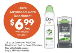 Metro Market Dove Advanced Care Deodorant offer