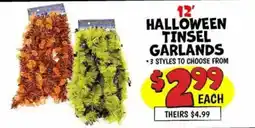 Ollie's Halloween Tinsel Garlands offer