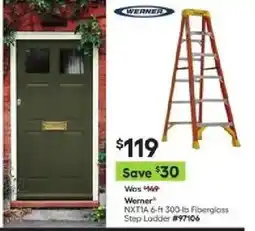 Lowe's Werner nxtia 6-ft 300-lb fiberglass step ladder offer