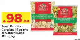 Shop 'n Save Fresh Express coleslaw or garden salad offer