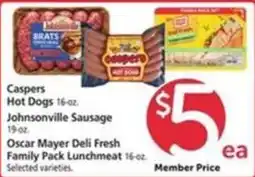 Vons Caspers Hot Dogs offer