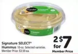 Vons Signature SELECT Hummus offer