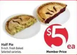 Vons Half Pie offer