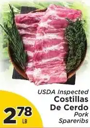 Presidente Usda inspected costillas de cerdo pork spareribs offer