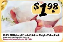 Fresco y Más 100% All Natural Fresh Chicken Thighs Value Pack offer