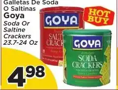 Presidente Goya soda or saltine crackers offer