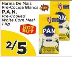 Presidente P.A.N. pre-cooked white corn meal offer