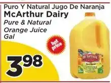 Presidente McArthur Dairy Orange Juice offer