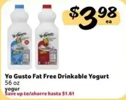 Fresco y Más Yo Gusto Fat Free Drinkable Yogurt offer