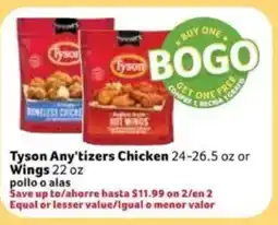 Fresco y Más Tyson Any'tizers Chicken or Wings offer