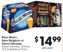 Fry's Blue Moon, New Belgium or Sierra Nevada offer