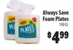 Food Giant Always Save Foam Plates offer