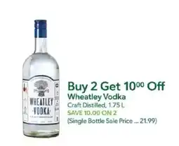Publix Wheatley Vodka offer