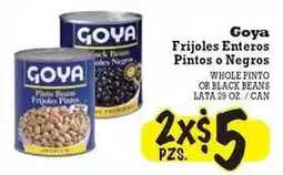 La Michoacana Goya whole black beans or pinto beans offer