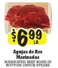 La Michoacana Marinated Beef Bone-In Bottom Chuck Steaks offer