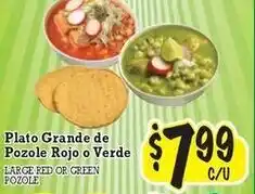 La Michoacana Plato Grande de Pozole Rojo o Verde offer