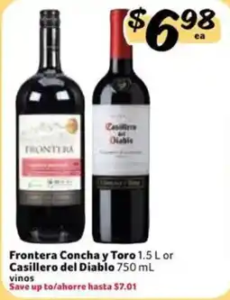 Fresco y Más Frontera Concha y Toro or Casillero del Diablo offer
