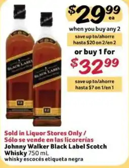 Fresco y Más Johnny Walker Black Label Scotch Whisky offer