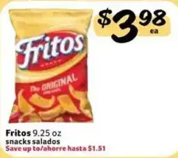 Fresco y Más Fritos snacks offer