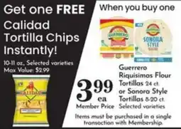Pavilions Calidad Tortilla Chips offer