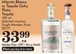 Pavilions Mijenta Blanco or Tequila Ocho Plata Tequila offer
