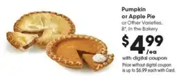 Metro Market Pumpkin or Apple Pie offer