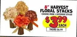 Ollie's 8" harvest floral stacks offer