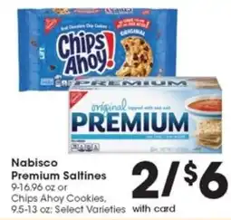 Metro Market Nabisco Premium Saltines or Chips Ahoy Cookies offer