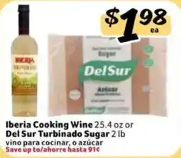 Fresco y Más Iberia Cooking Wine or Del Sur Turbinado Sugar offer