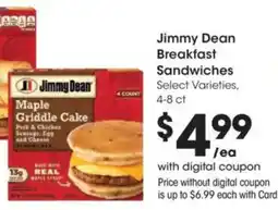 Fry's Jimmy Dean Breakfast Sandwiches offer
