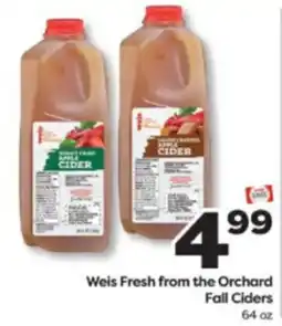 Weis Markets Weis Fresh from the Orchard Fall Ciders offer