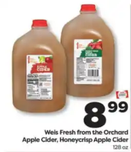Weis Markets Weis Fresh from the Orchard Apple Cider, Honeycrisp Apple Cider offer
