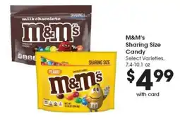 Metro Market M&M's Sharing Size Candy offer
