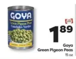 Weis Markets Goya green pigeon peas offer