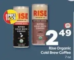 Weis Markets Rise Organic Cold Brew Coffee offer