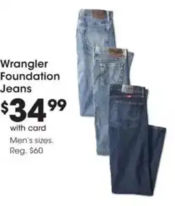Fred Meyer Wrangler Foundation Jeans offer